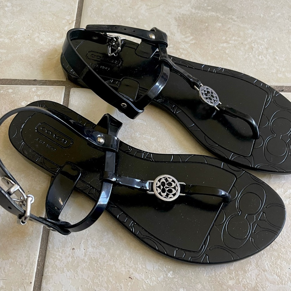 COACH Black Sandals for Women